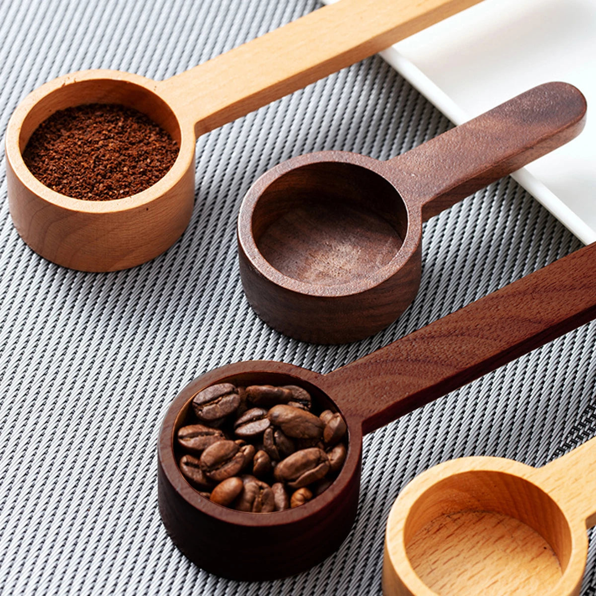Coffee Scoop – Walnut & Beech Wooden Measuring Spoon