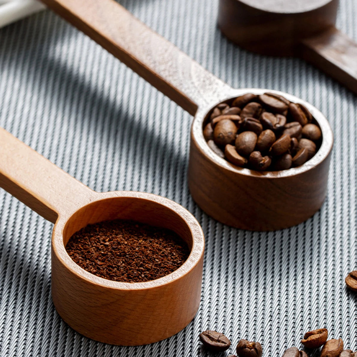 Coffee Scoop – Walnut & Beech Wooden Measuring Spoon