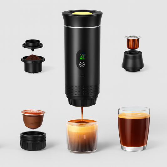 Portable Espresso Coffee Maker with Digital Display