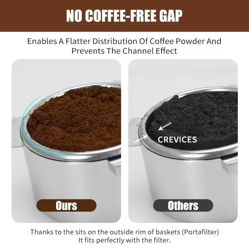 Coffee Dosing Funnel – Aluminum Magnetic Ring for Portafilter (51mm/53mm/58mm)