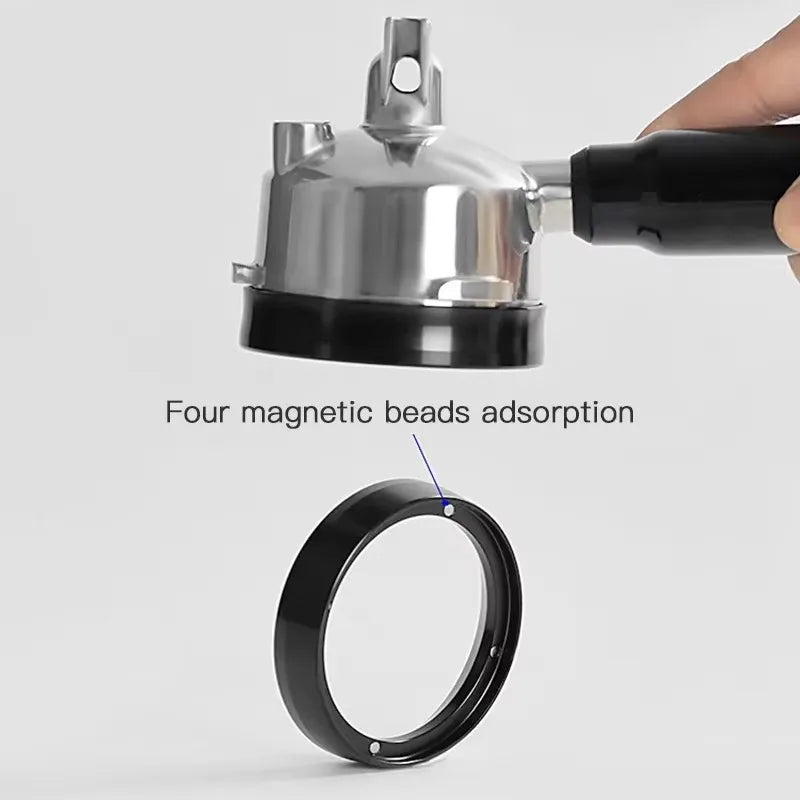 Coffee Dosing Funnel – Aluminum Magnetic Ring for Portafilter (51mm/53mm/58mm)