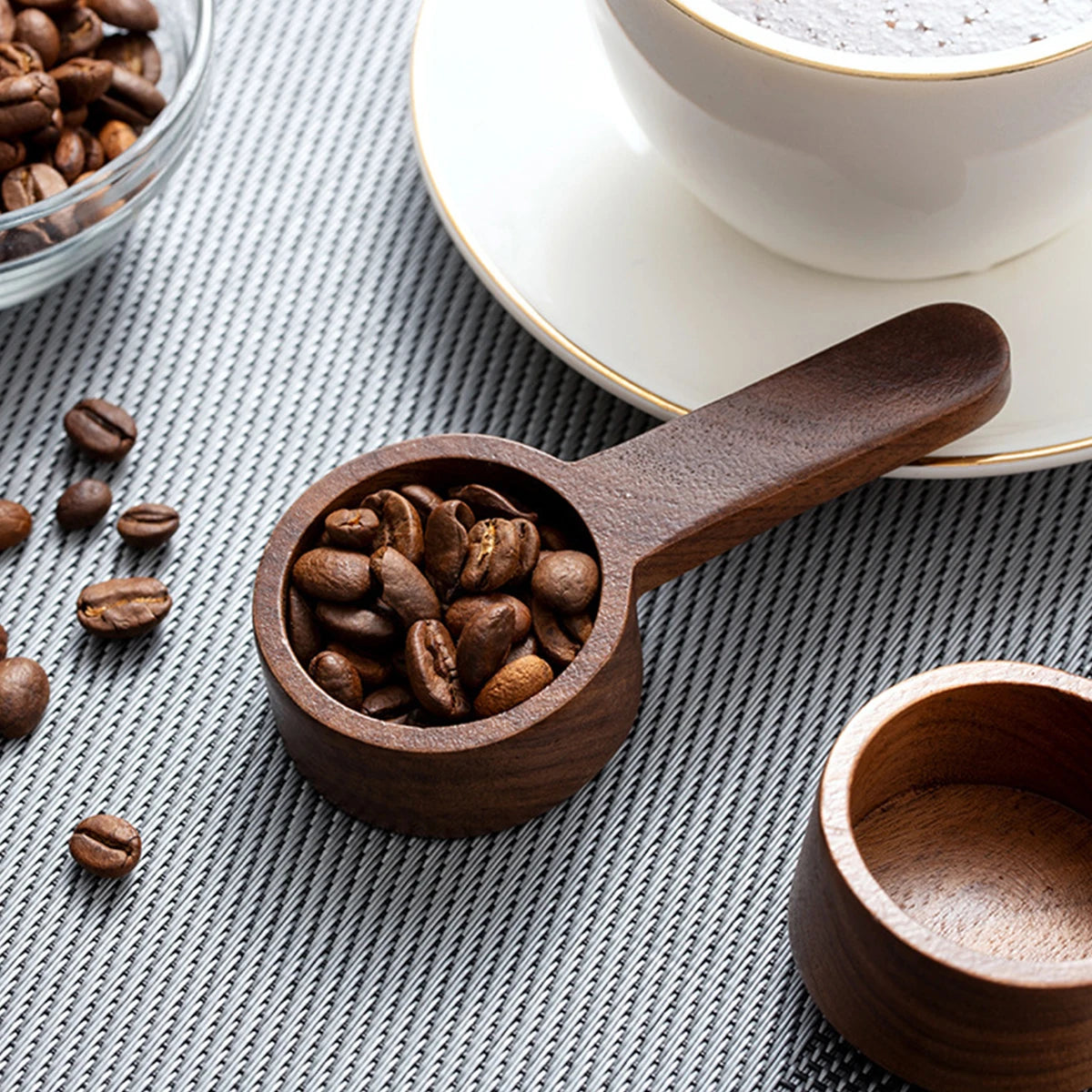 Coffee Scoop – Walnut & Beech Wooden Measuring Spoon
