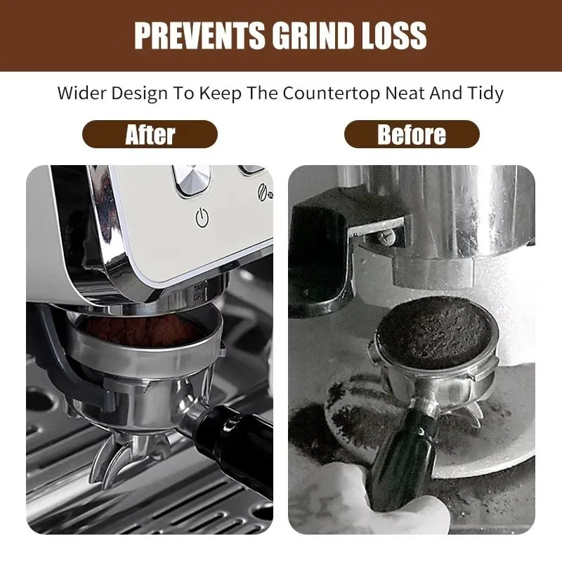 Coffee Dosing Funnel – Aluminum Magnetic Ring for Portafilter (51mm/53mm/58mm)