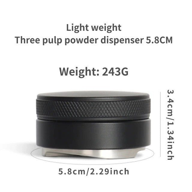 Coffee Distributor & Tamper – Adjustable Stainless Steel Espresso Leveler (51mm/53mm/58mm)