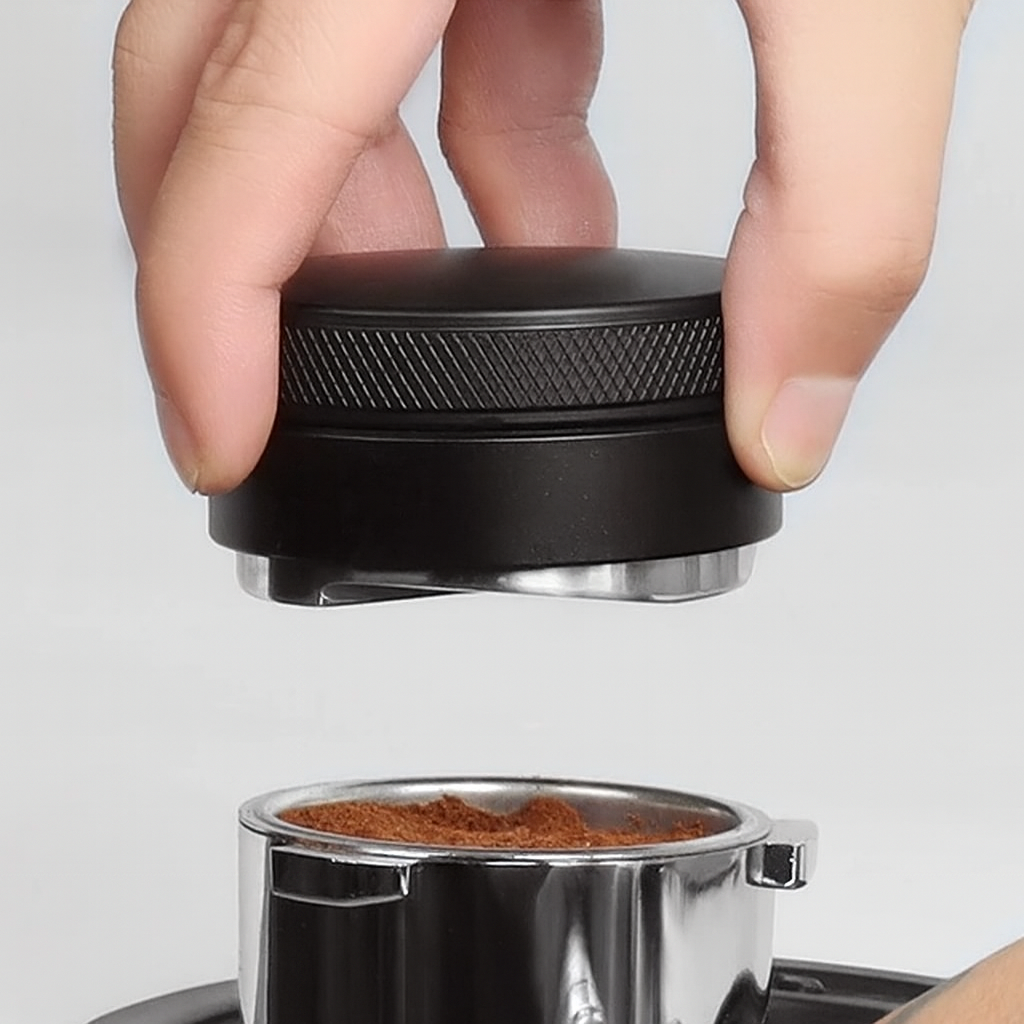 Coffee Distributor & Tamper – Adjustable Stainless Steel Espresso Leveler (51mm/53mm/58mm)